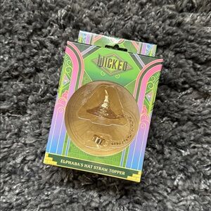 NIB Char Charms Wicked: For Good gold plated Elphaba's Hat Straw Topper